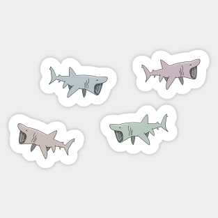 Cute Cartoon Basking Sharks Sticker